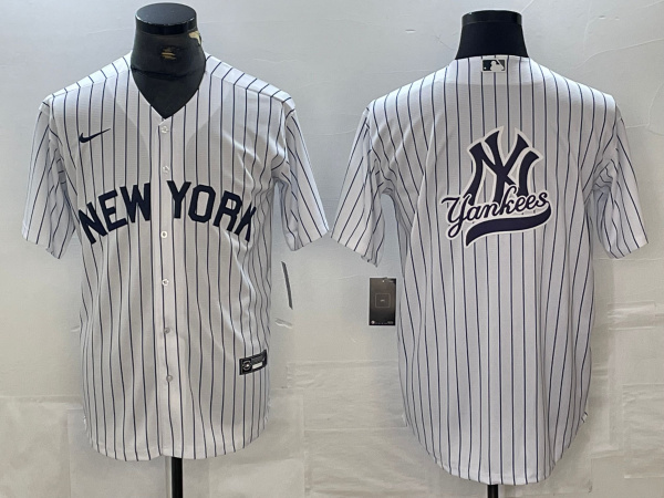Men's New York Yankees Team Big Logo White Cool Base Stitched Baseball Jersey Men's New York Yankees Team Big Logo White Cool Base Stitched Baseball Jersey